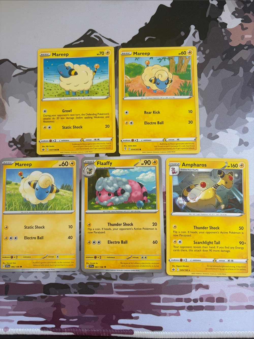 Mareep, Flaaffy & Ampharos Evolution Lot | 6 Pokémon Cards | ✨5/$25✨